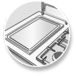 Glat elektrisk grillplade